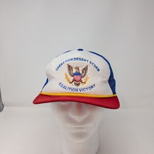 OPERATION DESERT STORM COALITION VICTORY Mesh Snapback trucker hat Vintage